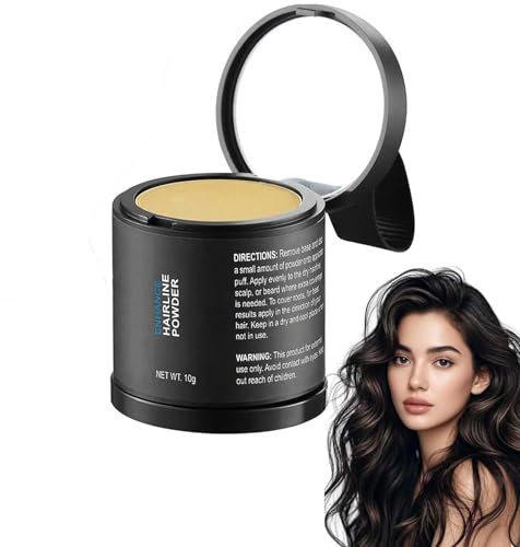 Haaransatzpuder, Highlighter, Finishing-Puder, Kaschiert sofort Haarausfall, Ansatz-Toupierung, Kahle Stellen kaschierendes Haarpuder für Damen & Herren, Schweißresistentes Cover-Up (#10)