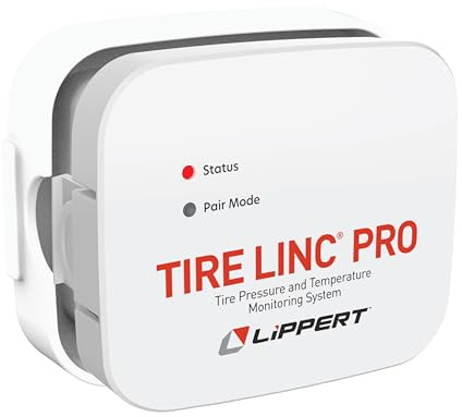 Lippert Tire LINC PRO RV Tire Pressure/Temperature Monitoring System (TPMS) 4-Tire Bundle with External Stem Sensors, Repeater, and Dock #2024115889