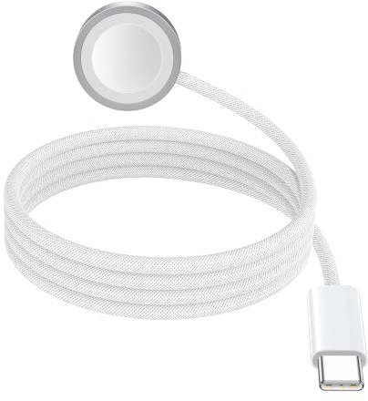 Ladekabel für Apple Watch USB C 1M, Magnetisches Schnellladegerät Tragbares | Schnelles Nylon Ladekabel Ladegerät Für Apple Watch Series 10/9/8/7/6/SE/5/4/3