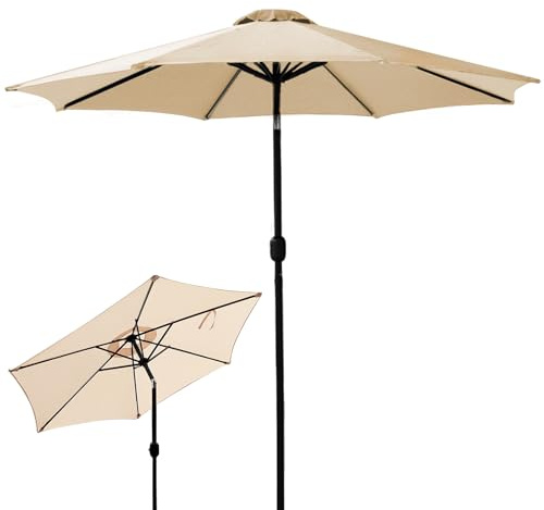 DEWEL Sombrilla Jardin, Parasol Terraza Exterior, Sombrilla Playa (Kaki)