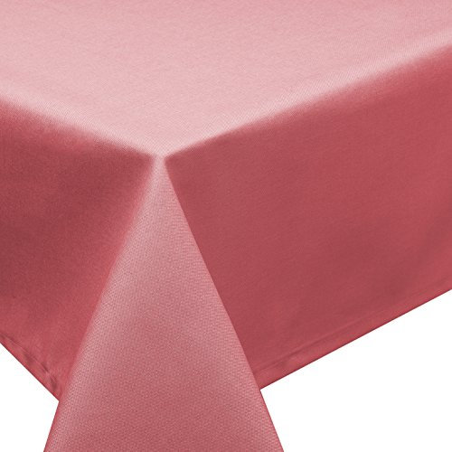 Schwar Textilien ® | Tischdecke | Leinen-Optik | Brilliant | Altrosa | rund 160 cm