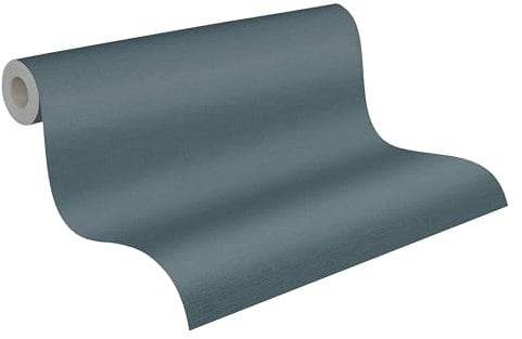 A.S. Création Vliestapete Strukturtapete - Uni Tapete 371783 in Blau - einfarbige Wandtapete für verschiedene Räume 10,05 m x 0,53 m