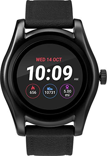 Timex Iconnect Round Case Digital Dial Black Silicone Strap TW5M31500