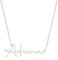 doble aro Colgante Personalizado con Nombre - Plata de Ley 925/1000 para Mujer – Collar Artesanal con Cadena Ajustable - Hecho en España (Modelo Autógrafo, Plata de Ley)