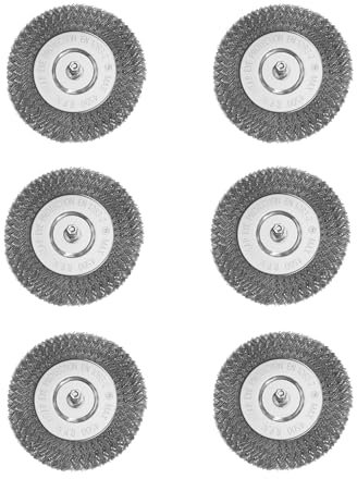 Ersatzbürsten 6 Metallbürsten Stahldrahtbürsten Unkrautbürsten passend für Güde Elektro Fugenreiniger GFR 401 Reinigungsbürste Fugenreinigungsbürste (6 Metallbürsten)