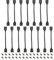 sourcing map 4 Pin 10mm RGB LED Strip Light Connector Extension Cable 300mm Length Black 15Pcs with 30Pcs Male 4 Pin Plugs