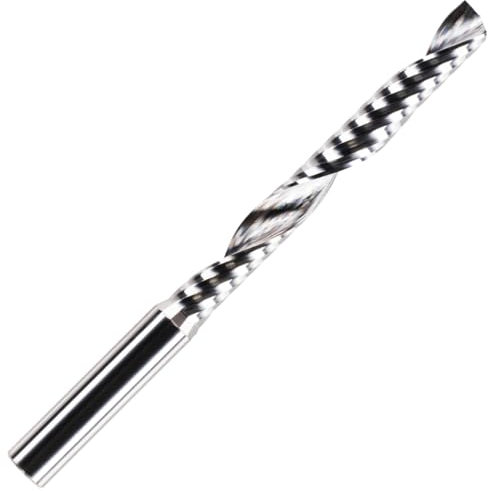 Rennie Tools 6mm x 42mm Flute x 1/4 Shank Solid Carbide Single Flute Spiral Router Cutter Bit End Mill for ACM, Aluminium, PVC, Acrylic and Hard Woods. 6mm Router Bit