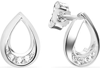 FAVS Damen-Ohrstecker 925er Silber 10 Zirkonia One Size 88432916