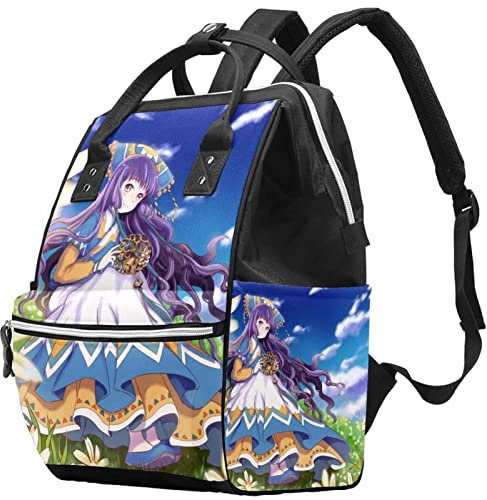 Desheze Wickelrucksack Lila Rock-Mädchen Wickeltasche Wasserdicht Babytasche Multifunktional Rucksack Reisetasche Für Mama Und Papa 27x20x36.5cm
