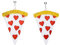 Pizza-Ohrringe für Frauen, niedliche Lebensmittel-Pizza-Acryl-Ohrringe für Mädchen, Pizza-Herz-Baumel-Ohrringe, hypoallergen, schöne Pizza-Scheiben-Tropfen-Ohrringe, 3D-Pizza-Ohrringe, Acryl