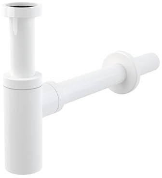 Alca - Siphon pour lavabo Universel Design 100% métal Blanc (A400B) - A400B