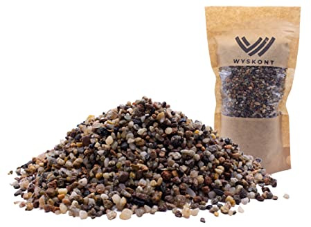 WYSKONT Gravier d'Aquarium - Sable d'Aquarium 10 kg - Sable d'Aquarium Deco - Gravier Décoratif - Gravier de Rivière - Cailloux de Jardin - Substrat d'Aquarium - Sable pour Terrarium - 3-5 mm