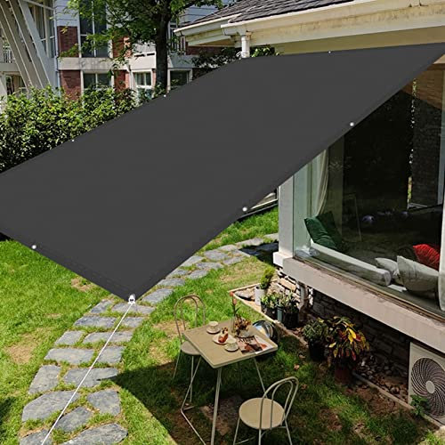 SunSail Wasserdicht Rechteckig 4 x 7 m Sonnenschutz Windschutz Sonnensegel Schattentuch inkl Befestigungsseile für Balkon Terrasse Garten Outdoor, Dunkelgrau