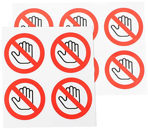 HOMSFOU Autoaufkleber 10st Industrielle Warnzeichen Vinyl-schild „bitte Nicht Berühren“. Kein Berührungssicherheitsschild Warnschilder Aufkleber Selbstklebendes Vinyl Boden Baby