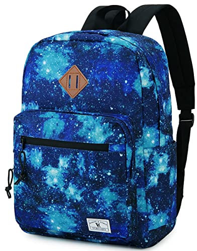 VX VONXURY Schulrucksack Damen Herren, Leichter College-Rucksack, Wasserabweisend 15.6 Zoll Laptop Daypack Tagesrucksack für Teenager Jungen und Mädchen Reisen Arbeit Blauer Himmel