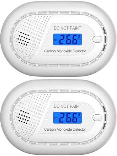 Aroha Safety Pro Kohlenmonoxid Melder - 10 Jahre Batterie - CO Melder, CO Gaswarner, CO Warner, Kohlenmonoxid Messgerät, CO Sensor - 2 Set