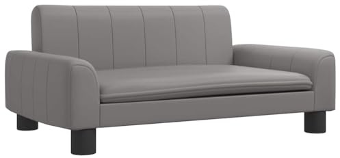 vidaXL Kindersofa Grau 70x45x30 cm Kunstleder