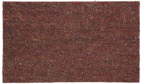 Moderne Fußmatte Haustür - Kokosmatte 45x75cm braun - rutschfeste Schmutzfangmatte robust - Fussmatte innen - Türmatte überdachter Außenbereich