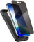 Encased Privacy Case, Designed for iPhone 15 Pro Max - Slim Grip Case with Anti-Spy Screen Protector Tempered Glass (Matte Black)