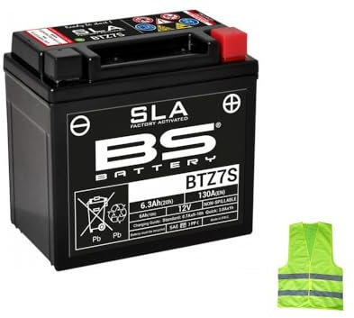 COMPATIBILE CON SWM RS R 125 da anno 2017 al 2023 BATTERIA YTZ7S SLA BS BTZ7S GIA' PRONTA E CARICA PER L'UTILIZZO BATTERIE 6 AH AMPERE 12 VOLT 113X70X105MM