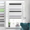 Doppelrollo Klemmfix ohne Bohren Rollos für Fenster ohne Bohren Weiß-Grau-Anthrazit 90x150cm-Stoffbreite 86cm Klemmrollos Fenster Rollo innen ohne Bohren Lichtdurchlässig