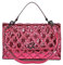 Axel Genevieve Damen Handtasche mit Griff oben und abnehmbarem Riemen, glänzend gesteppt, Fuchsia, Einheitsgröße