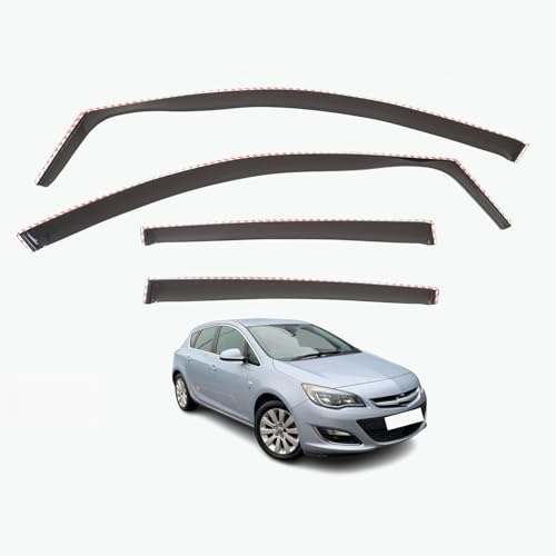 Set mit 4 Windabweisern, kompatibel mit Opel Astra J/Opel Astra J 5-Türer Schrägheck 2010 2011 2012 2013 2014 2015 Modelle