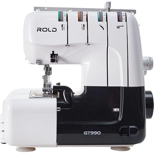 Rold GT990 Overlockmaschine mit Abfallbehälter | Abfallbehälter | Bequemes Einfädeln und leistungsstarker Motor