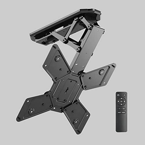 sjdoPulse Soporte De TV Motorizado, Soporte De Techo Inclinado Abatible hacia Abajo Eléctrico con Control Remoto Y Configuración De Memoria, para Televisores De Pantalla De 32 A 55