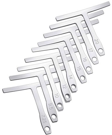 Radius Gauge, Chitarra Radius Gauge, Strumento Liutaio di Misura, Calibri Universali per Raggi, Calibro per Chitarra e Basso, Universali Calibro del Raggio Della Chitarra, 9 Pezzi