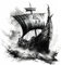 Samunshi® Wandtattoo Wikingerschiff Langschiff Wanddekoration Wolf Wandsticker nordische Legenden für Kinderzimmer Wohnzimmer Wikinger Wanddeko Odin 27x30cm