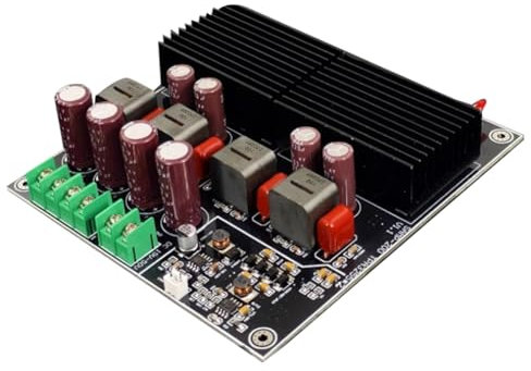 Osmond Placa Amplificadora de Potencia Bluetooth TPA3255 Dual de 1200W 600W + 600W 2.0 Estéreo HiFi Amplificador de Clase D para Música Doméstica Amplificador Operacional TL072