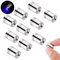 10 stück LED Minilichter, Mini LED Lichter für Puppenhaus Silberner Kunststoff Batterie Inklusive Mini-Elektrolichter für Partydekoration Basteln Puppenhauszubehör (Blaues Licht)