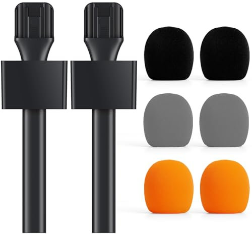 TONOR 2 Pacchi Impugnatura per Microfono DJI Mic RODE, Supporto per Microfono GO Wireless Portatile, Supporto per Microfono Lavalier, Adattatore per Microfono, per Interviste/Podcast/Reportage, TP20