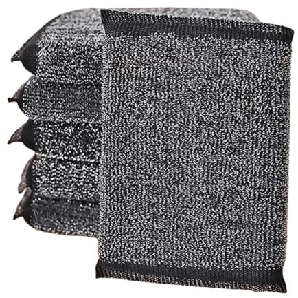 6 esponjas de acero inoxidable para limpiar, estropajos de doble cara, esponja de alambre de acero, esponja de cocina, estropajo de cocina para vajilla