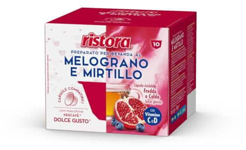 Ristora Melograno e Mirtillo - 40 Capsule - Compatibili con Nescafè* Dolce Gusto*