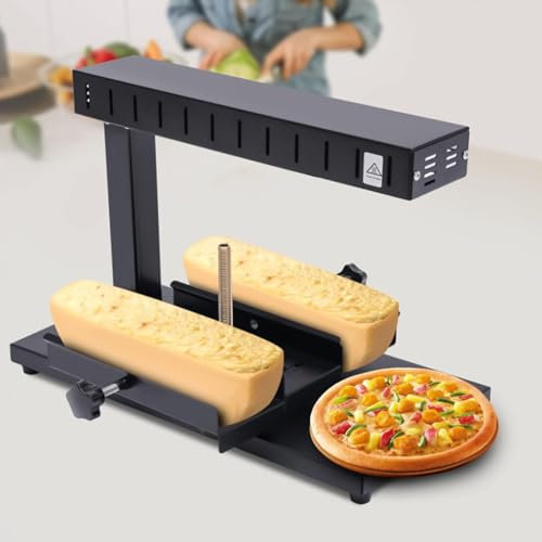 Hydravex Máquina eléctrica Comercial para derretir Queso Tipo raclette, máquina para derretir Queso con área de Calentamiento Doble, máquina Comercial para derretir Queso