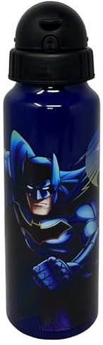 CARTOON Bouteille d'eau en aluminium avec paille Batman cavalier noir bouteille 550 ml accessoire pour enfants