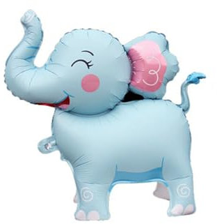 Nine San 3D Blue Elefant Luftballons Elephant Folienballon Stehend Geschenk Elefantballon Kinder Blua Elefantparty Baby Shower Deko