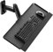 Wall-Mounted Keyboard Tray with Pneumatic Spring, Adjustable Height Typing Platform with Ergonomic Tilt and Swivel, Black