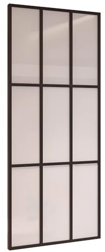 Raumteiler aus Glas für Badezimmer, Hotel, Restaurant, Büro, dekorative Trennwand mit Arbeitsplatte, Weiß, 80 x 60 cm
