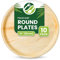 Eco Leaf Pack of 10-14 (36cm) X-Large Disposable Palm Leaf Plates - Eco-Friendly, Compostable & Biodegradable Plates for Pizza, Charcuterie & Events - Strong, Microwave & Oven Safe