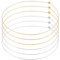 UNICRAFTALE 6pcs 2 couleurs Collier Ras du Cou Métal Doré pour Femme 14cm Collier Ras du Cou Ouvert Collier Ras du Cou Uni en Métal pour la Fabrication de Bijoux à Faire Soi Même