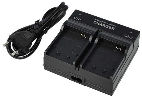 vhbw Chargeur Double Compatible avec Samsung SLB 10A, 11A caméra Action-cam + témoin de Charge
