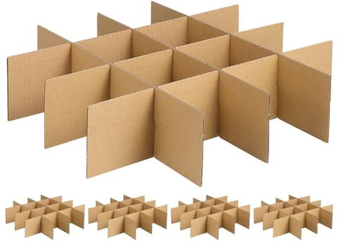 Alipis Lot De 5 Séparateurs Polyvalents pour Boîtes De Déménagement Boîtes Demballage Robustes en Carton pour Verrerie avec Grilles pour Un Transport en Toute Sécurité