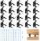 Flintronic 20pcs Clip de Fixation pour Plinthes, Clips pour Plinthes de Cuisine, avec 50 vis, pour pieds de cuisine de 27 à 33 mm
