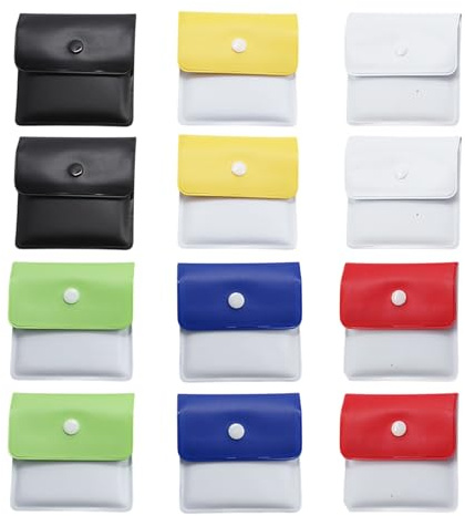 SAIIURV 12 Pieces Pocket Ashtray Ash Pouch Portable Cigarette Ash Fireproof PVC Odorless Ashtray for Smoker Outdoor Travel 6 Colors (12 pcs)