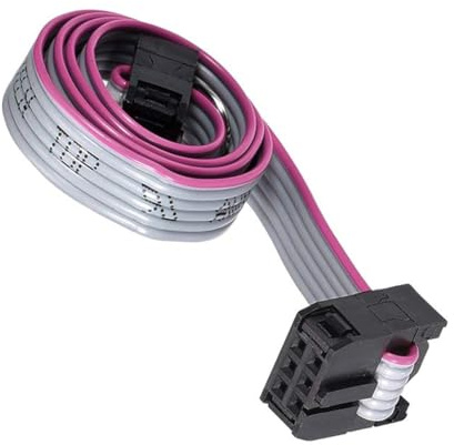TA-VIGOR 6-Pin IDC Ribbon Cable, 2.54mm Pitch A-Type FC/FC Connector, 50cm Length Ideal for Digital Cameras, Laptops, LCD TVs, Gray