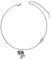 Palm Tree Anklet for Women 925 Sterling Silver Adjustable Foot Ocean Beach Ankle Bracelet for Summer, 9 Inches to 11 Inches, Made with Austrian Crystal