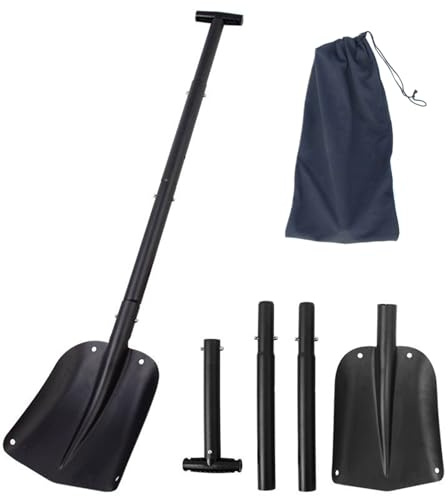 lisutupode Schneeschaufel für Auto, Teleskop-Schaufel, Gartenarbeit, tragbar, für Camping, Winter, Gehwege, LKW, Parkplatz
